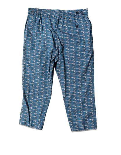 Maillot de bain court à imprimé requin bleu de Dolce & Gabbana