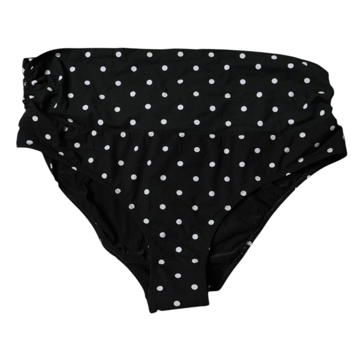 Dolce & Gabbana Black Polka Dot Bikini Bottom Swimwear
