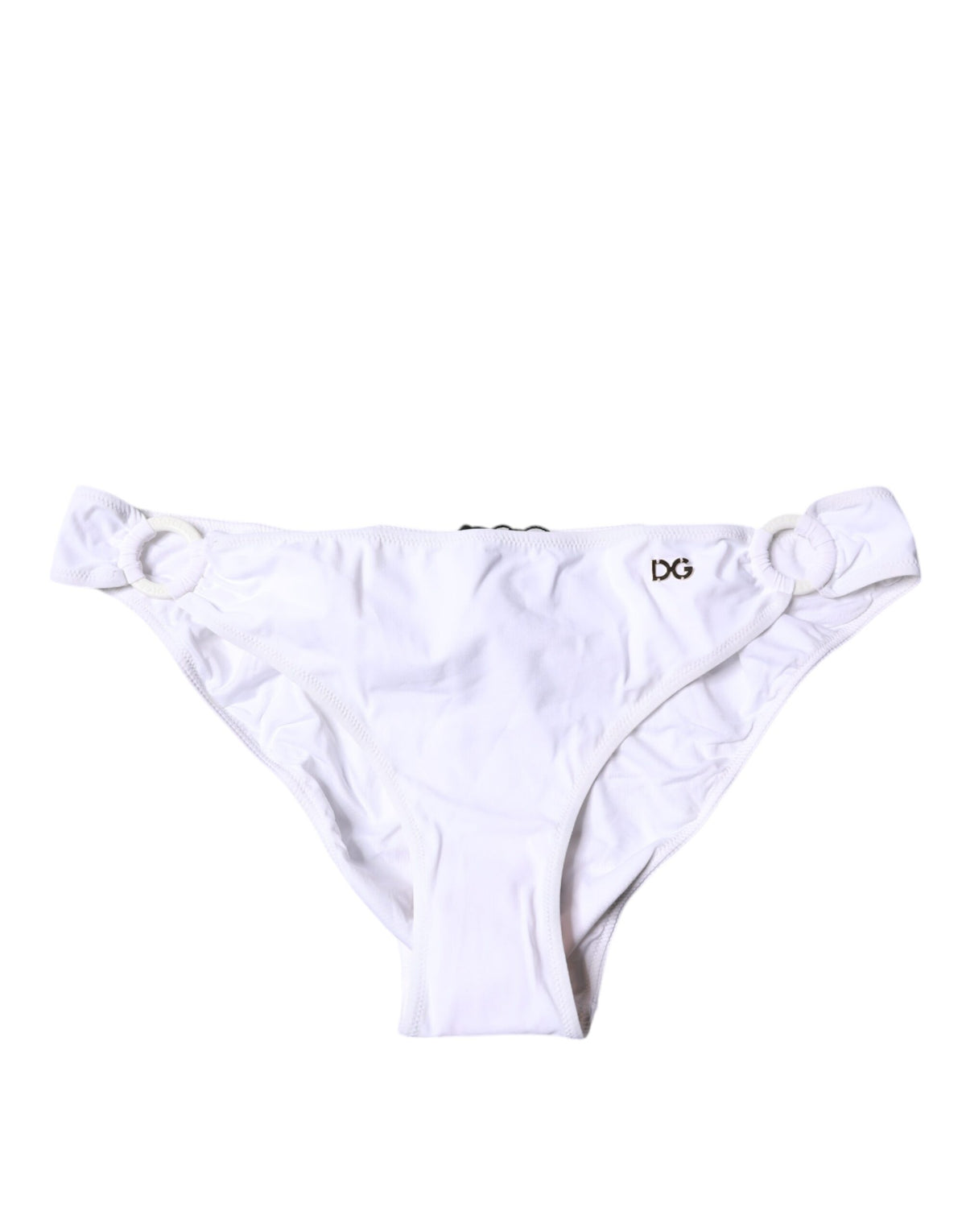 Dolce & Gabbana White Nylon Bikini Bottom Swimwear