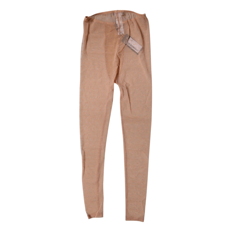 Dolce & Gabbana Nude Beige Logo Lace Lingerie Pants