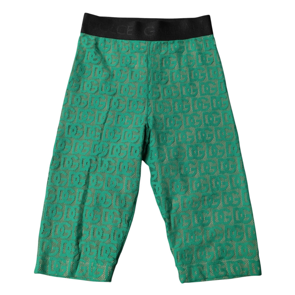 Dolce & Gabbana Green Logo Monogram Cropped Tights