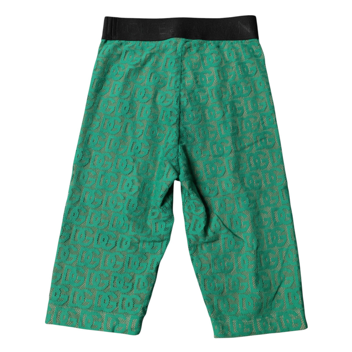 Dolce & Gabbana Green Logo Monogram Cropped Tights