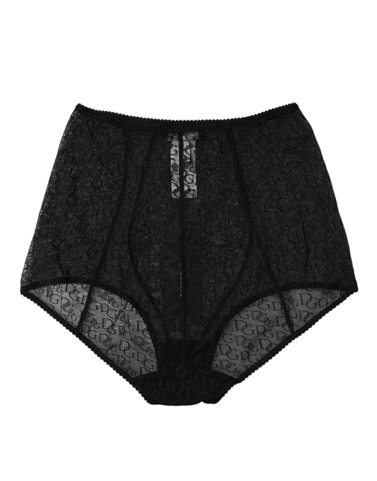 Dolce & Gabbana Black Logo Girdle High Waist Panty
