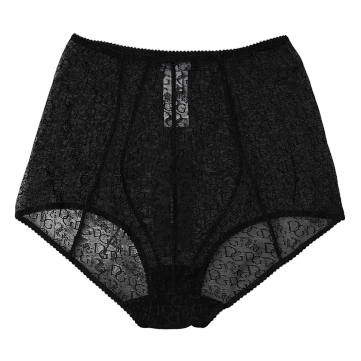 Dolce & Gabbana Black Logo Girdle High Waist Panty