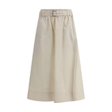Brunello Cucinelli Cream Wide Long Skirt - Elegant & Versatile