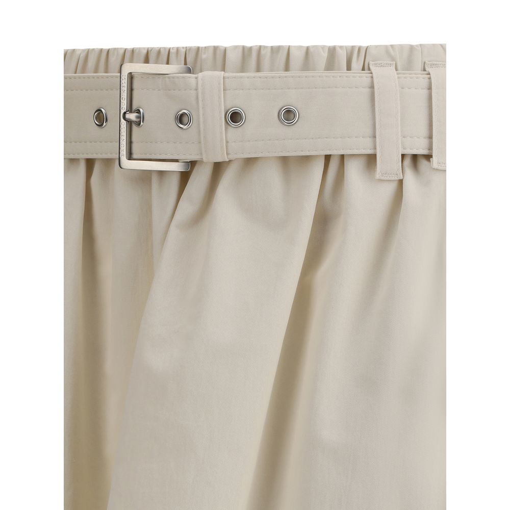 Brunello Cucinelli Cream Wide Long Skirt - Elegant & Versatile