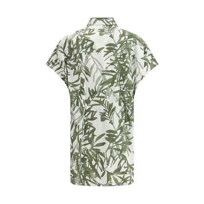 Brunello Cucinelli Lange overhemden met bladprint
