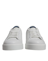Dolce & Gabbana Portofino Sneakers en Cuir Blanc et Bleu