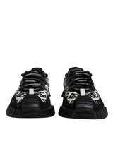 Dolce & Gabbana Black Logo Lace Up Low Top NS1 Sneakers