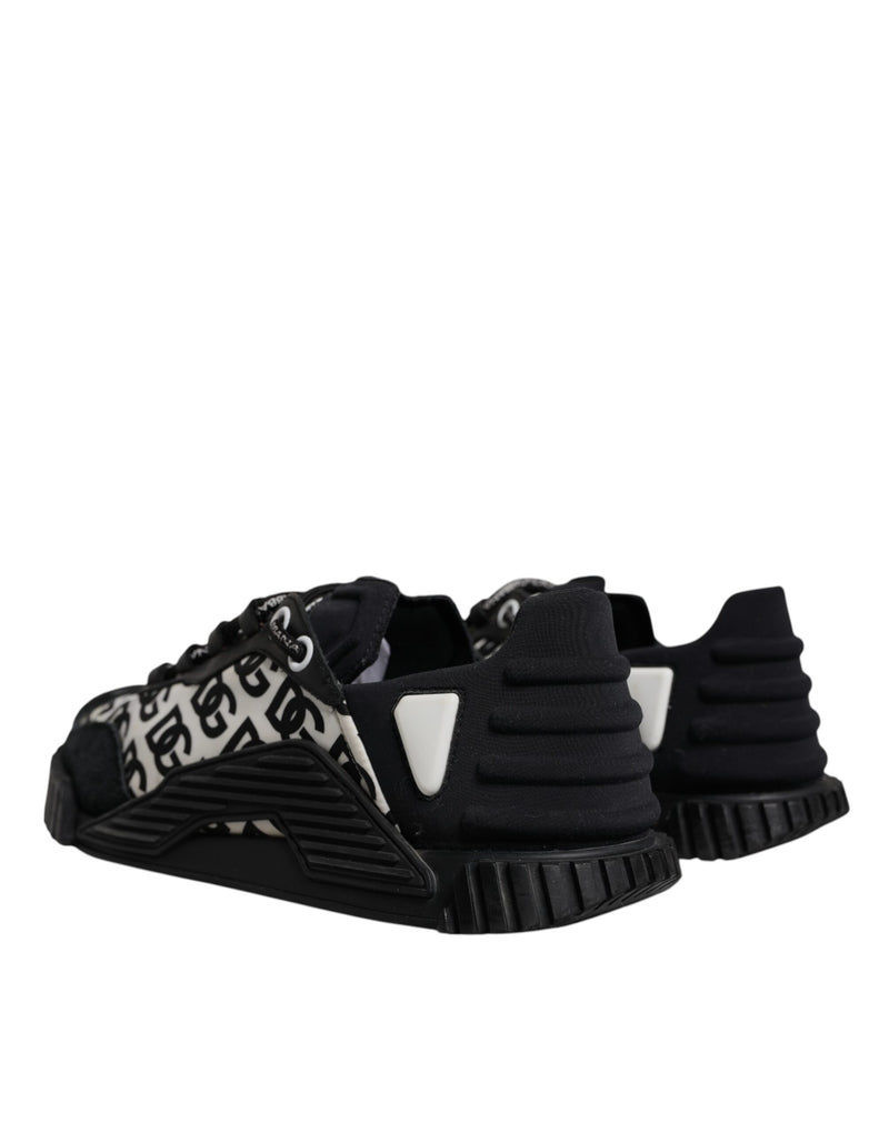 Dolce & Gabbana Black Logo Lace Up Low Top NS1 Sneakers