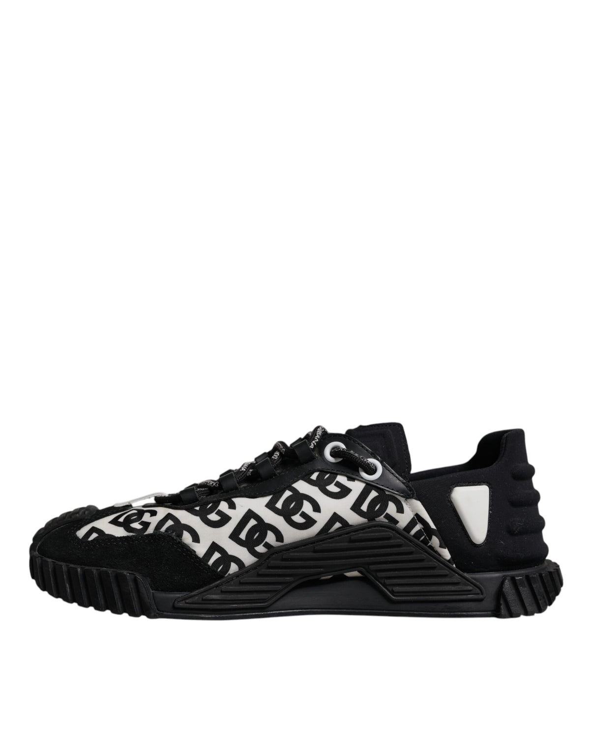 Dolce & Gabbana Black Logo Lace Up Low Top NS1 Sneakers