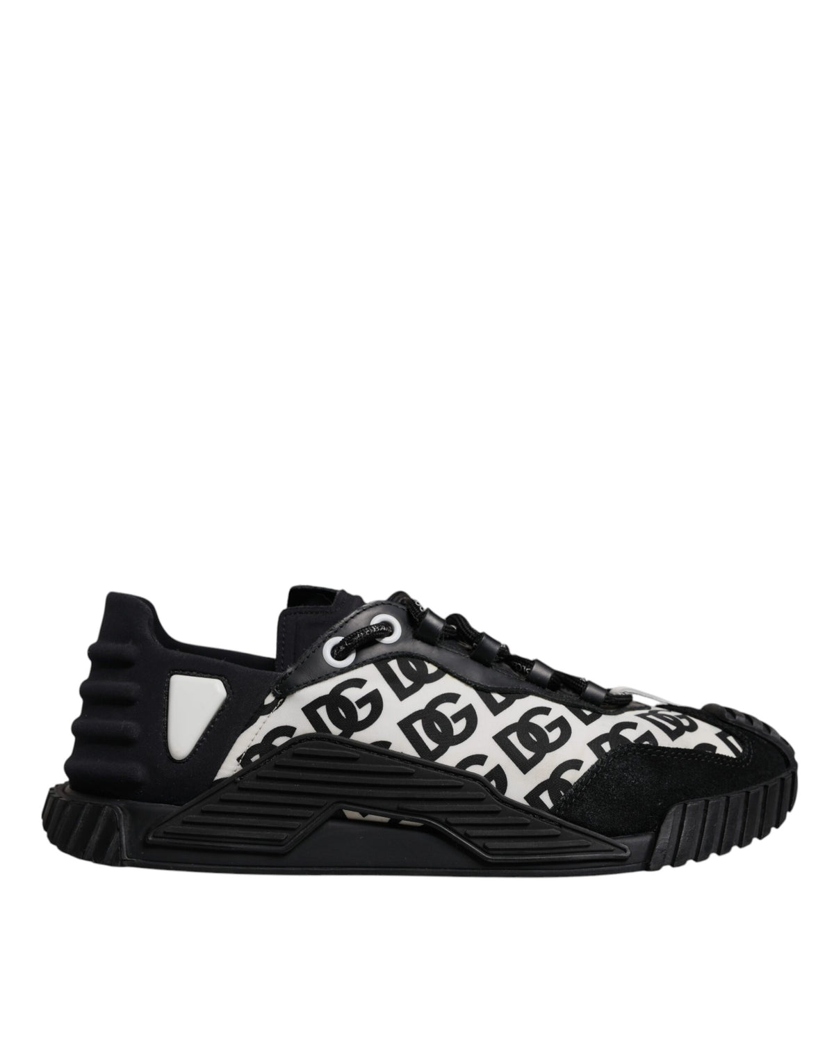 Dolce & Gabbana Black Logo Lace Up Low Top NS1 Sneakers