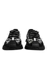 Dolce & Gabbana Black Logo Lace Up Low Top NS1 Sneakers