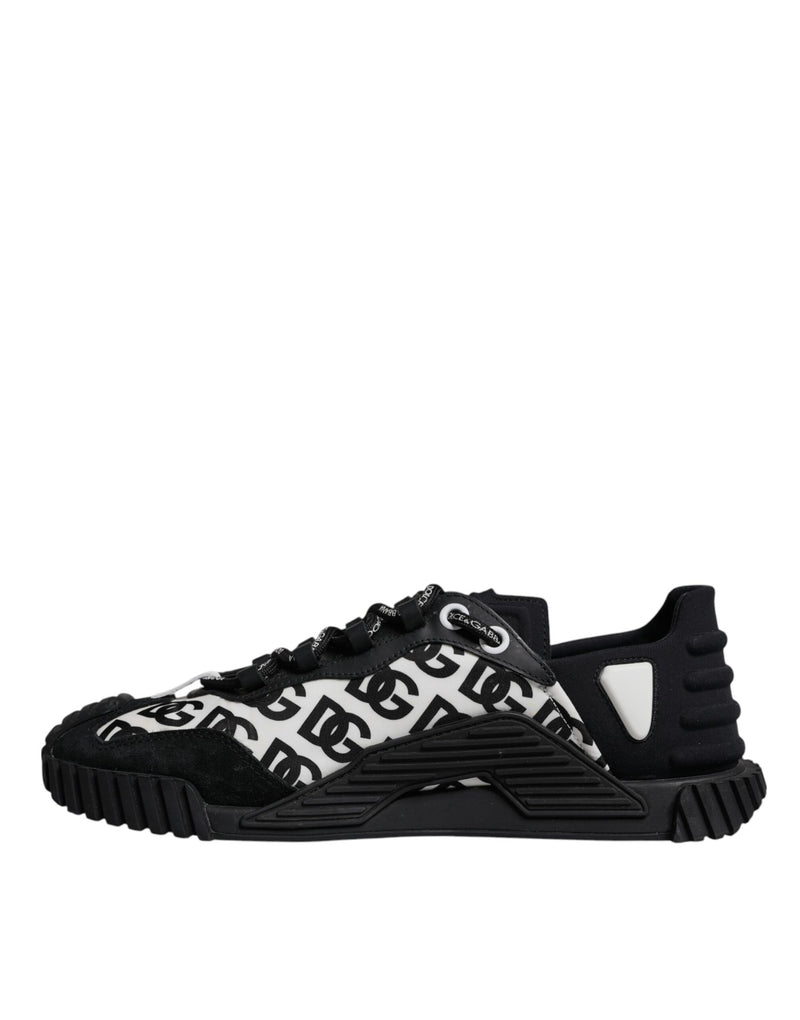 Dolce & Gabbana Black Logo Lace Up Low Top NS1 Sneakers