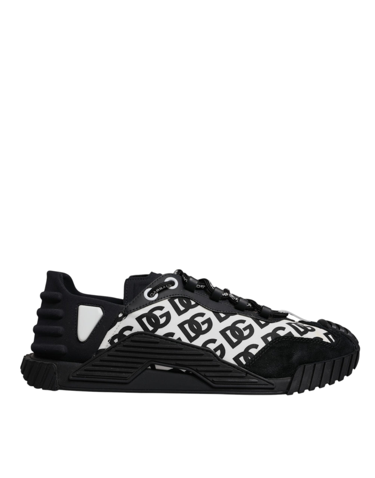 Dolce & Gabbana Black Logo Lace Up Low Top NS1 Sneakers