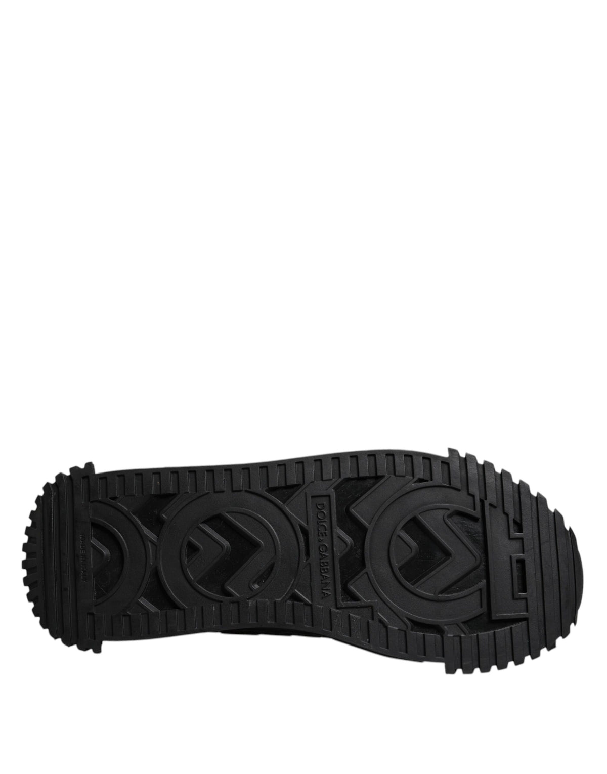 Dolce & Gabbana Black Logo Lace Up Low Top NS1 Sneakers