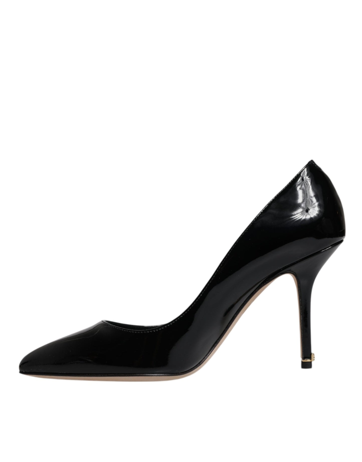 Dolce & Gabbana Black Patent Leather High Heels Pumps Shoes