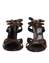 Dolce & Gabbana Bordeaux Ankle Strap Heels Sandals