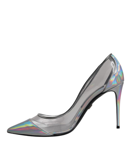Dolce & Gabbana Multicolor Iridescent Pointed Toe Pumps Shoes