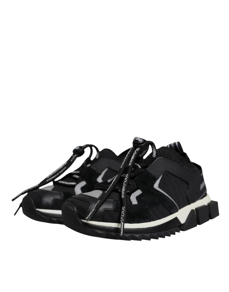 Dolce & Gabbana Black Mesh Sorrento Trekking Sneakers