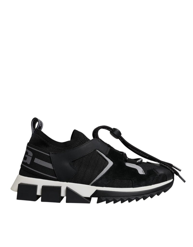 Dolce & Gabbana Black Mesh Sorrento Trekking Sneakers