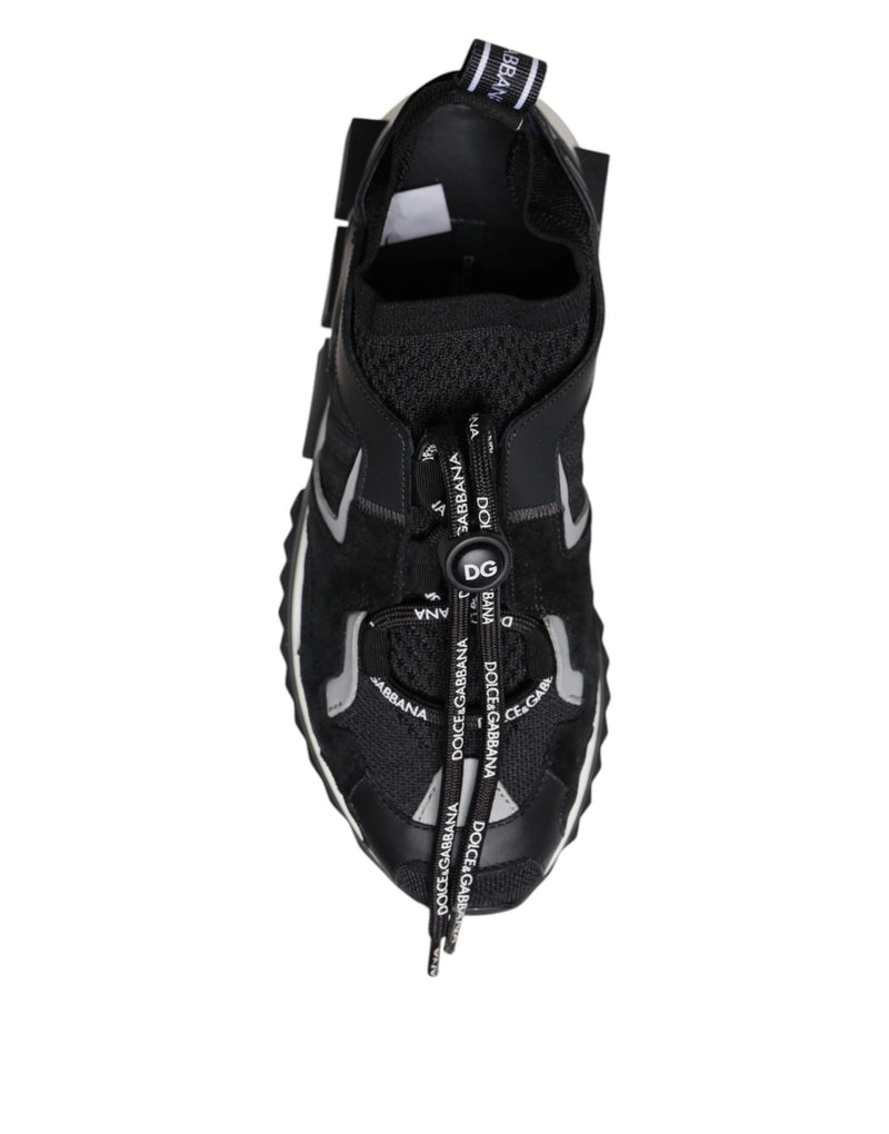 Dolce & Gabbana Black Mesh Sorrento Trekking Sneakers