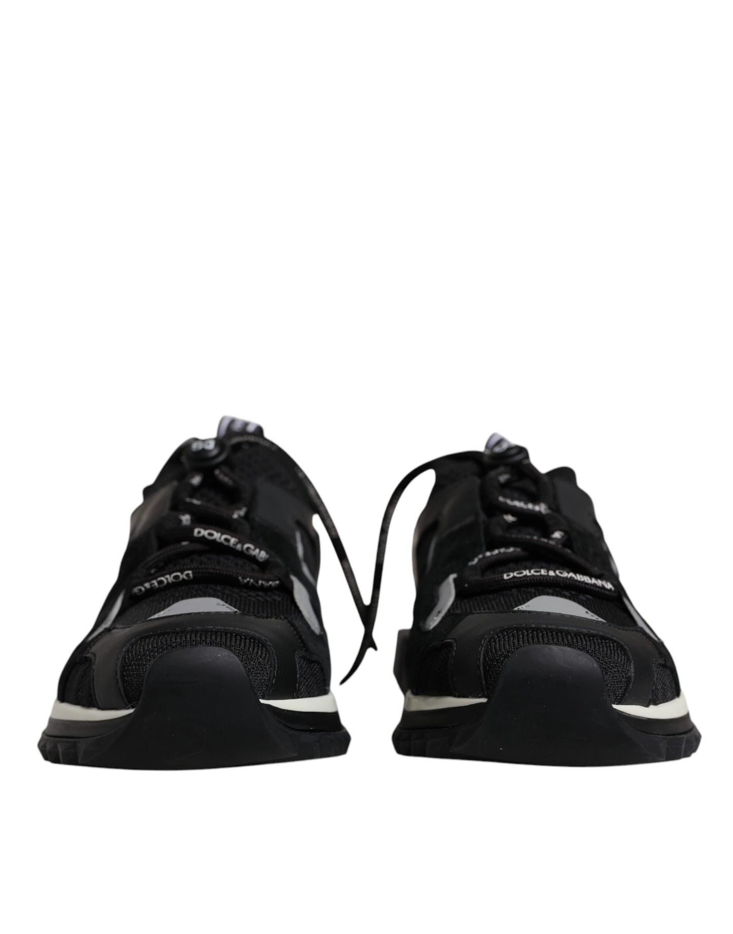 Dolce & Gabbana Black Mesh Sorrento Trekking Sneakers Shoes