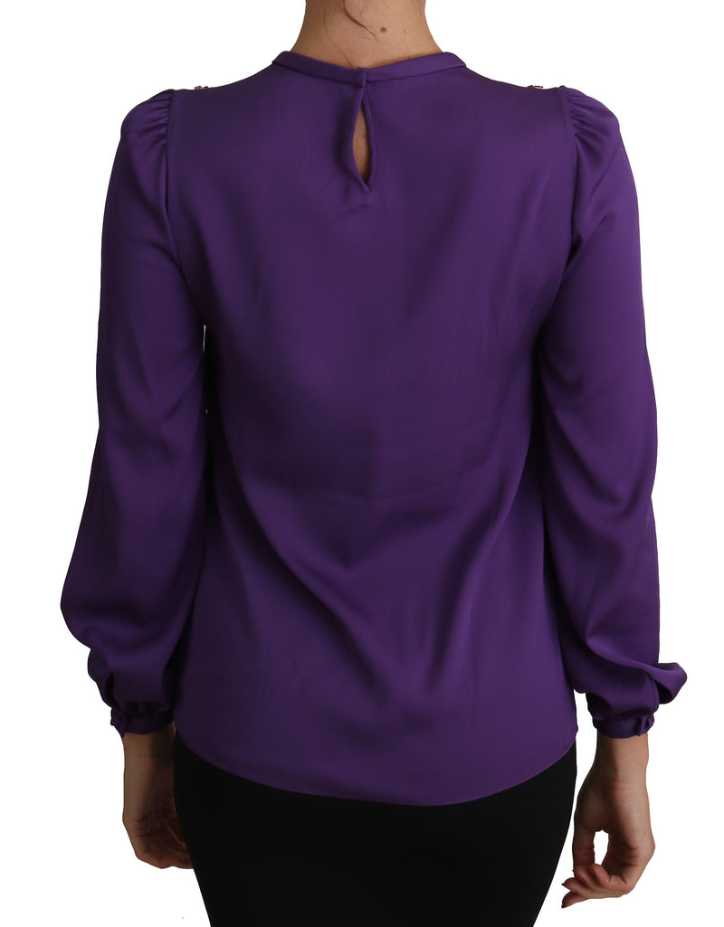 Chemisier violet Dolce &amp; Gabbana Prince Fairy Tale Top orné