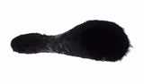 Dolce & Gabbana Black Xiangao Lamb Fur Leather Flat Boots