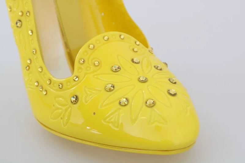 Dolce & Gabbana CINDERELLA Yellow Crystal Heels