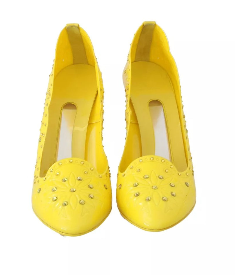 Dolce & Gabbana CINDERELLA Yellow Crystal Heels