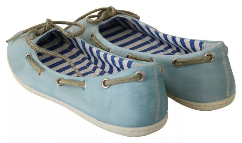 Pantofola D'Oro Minnesota Blue Stripe Flat Slip-On Shoes
