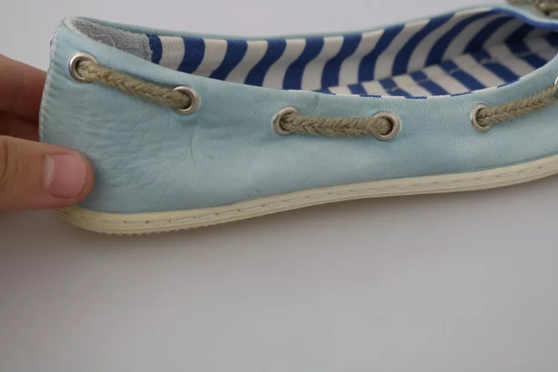 Pantofola D'Oro Minnesota Blue Stripe Flat Slip-On Shoes