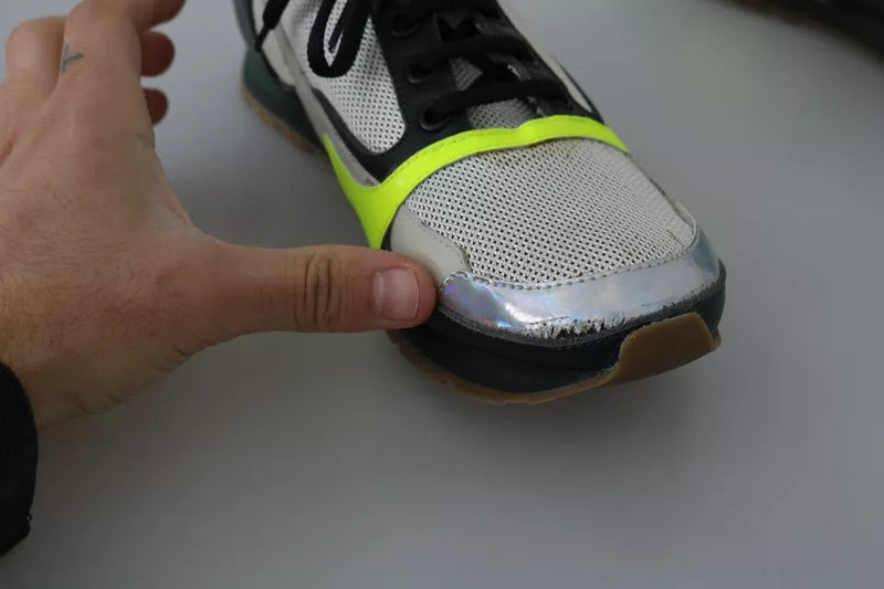 Jil Sander Fog Gray Neon Green Black Lace-Up Strap Shoes