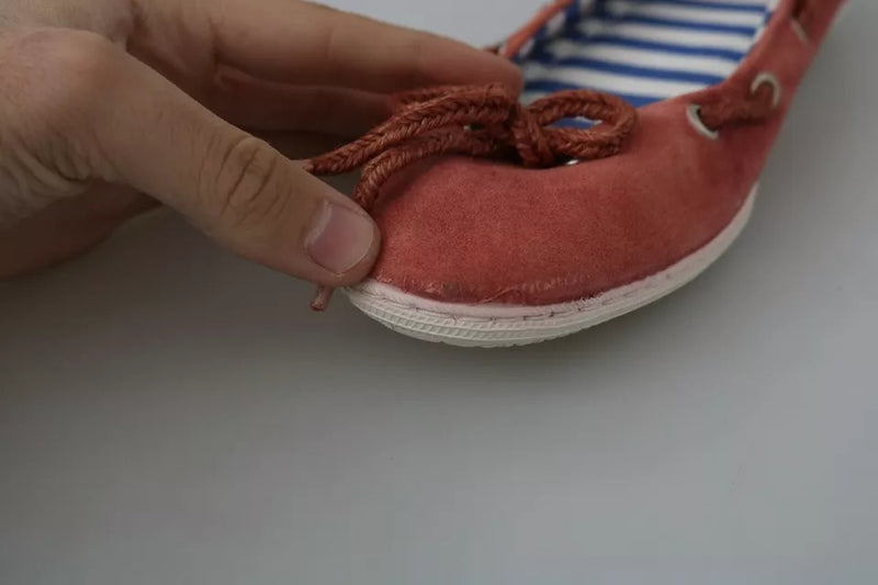Pantofola D'Oro Coral Suede Lace Bow Loafers - Élégantes Ballet Flats
