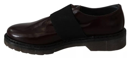 Dr. Martens Dark Brown Leather Elastic Strap Shoes
