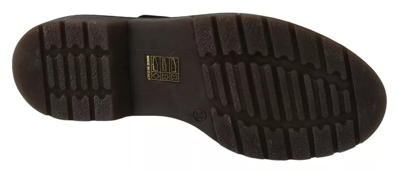 Dr. Martens Dark Brown Leather Elastic Strap Shoes for Women