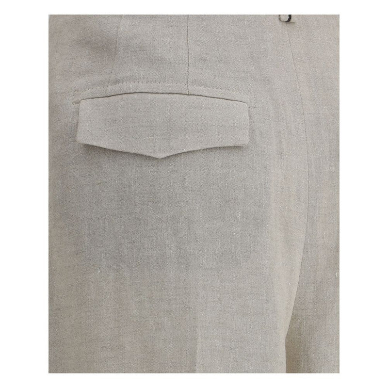 Brunello Cucinelli Linen Pants - Elegant Wide-Leg Design