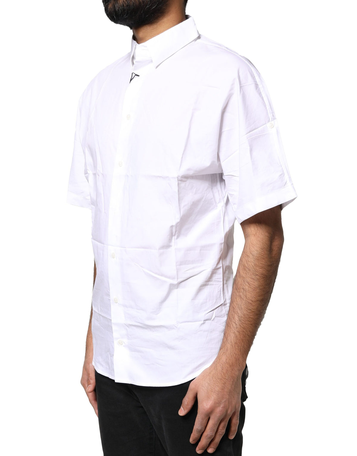 Polo homme blanc en coton à boutons, style décontracté, Dolce &amp; Gabbana