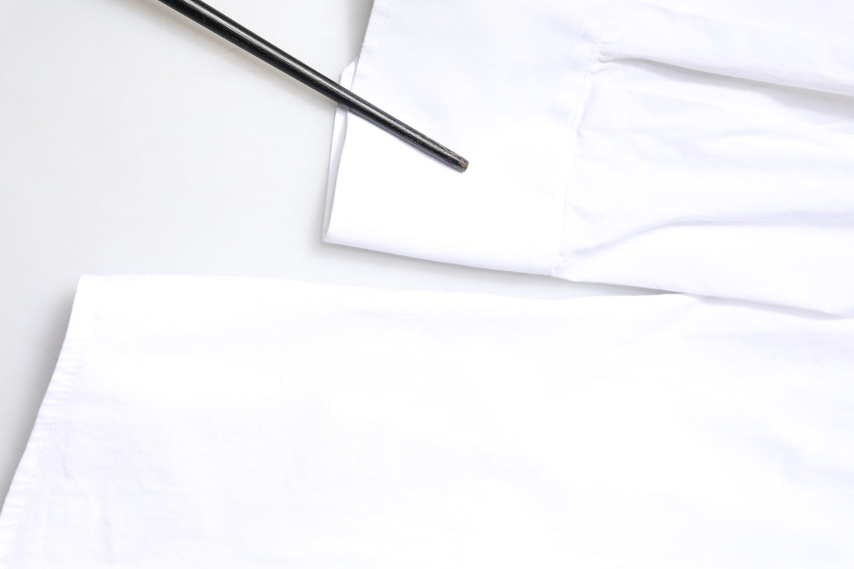 Chemise de ville homme Dolce &amp; Gabbana en coton blanc et or, manches longues.