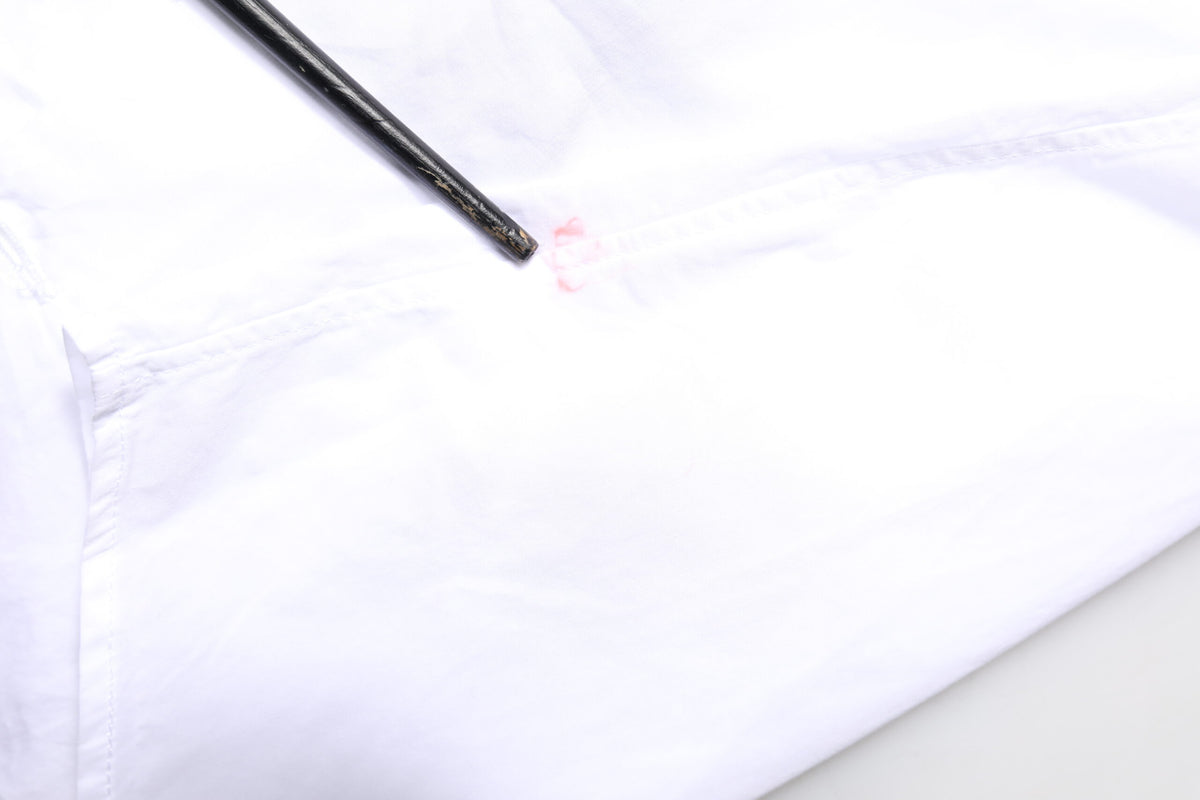 Chemise de cérémonie à col montant en popeline de coton blanc doré de Dolce &amp; Gabbana