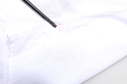 Dolce & Gabbana White GOLD CottonPoplin Bib Formal Dress Shirt