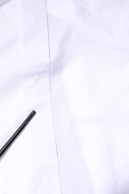 Dolce & Gabbana White GOLD CottonPoplin Bib Formal Dress Shirt