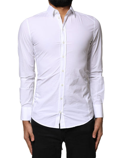 Dolce & Gabbana White SICILIA Cotton Formal Men Dress Shirt