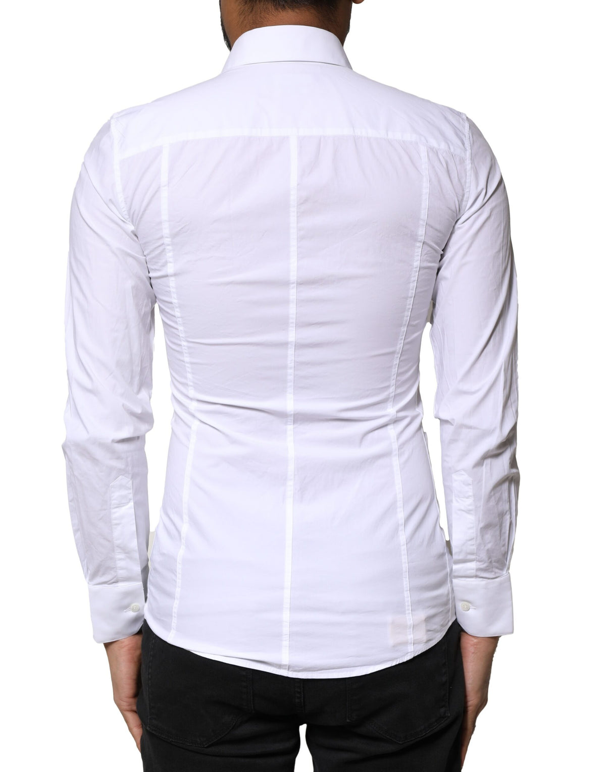 Chemise de ville blanche en coton SICILIA de Dolce &amp; Gabbana pour homme.