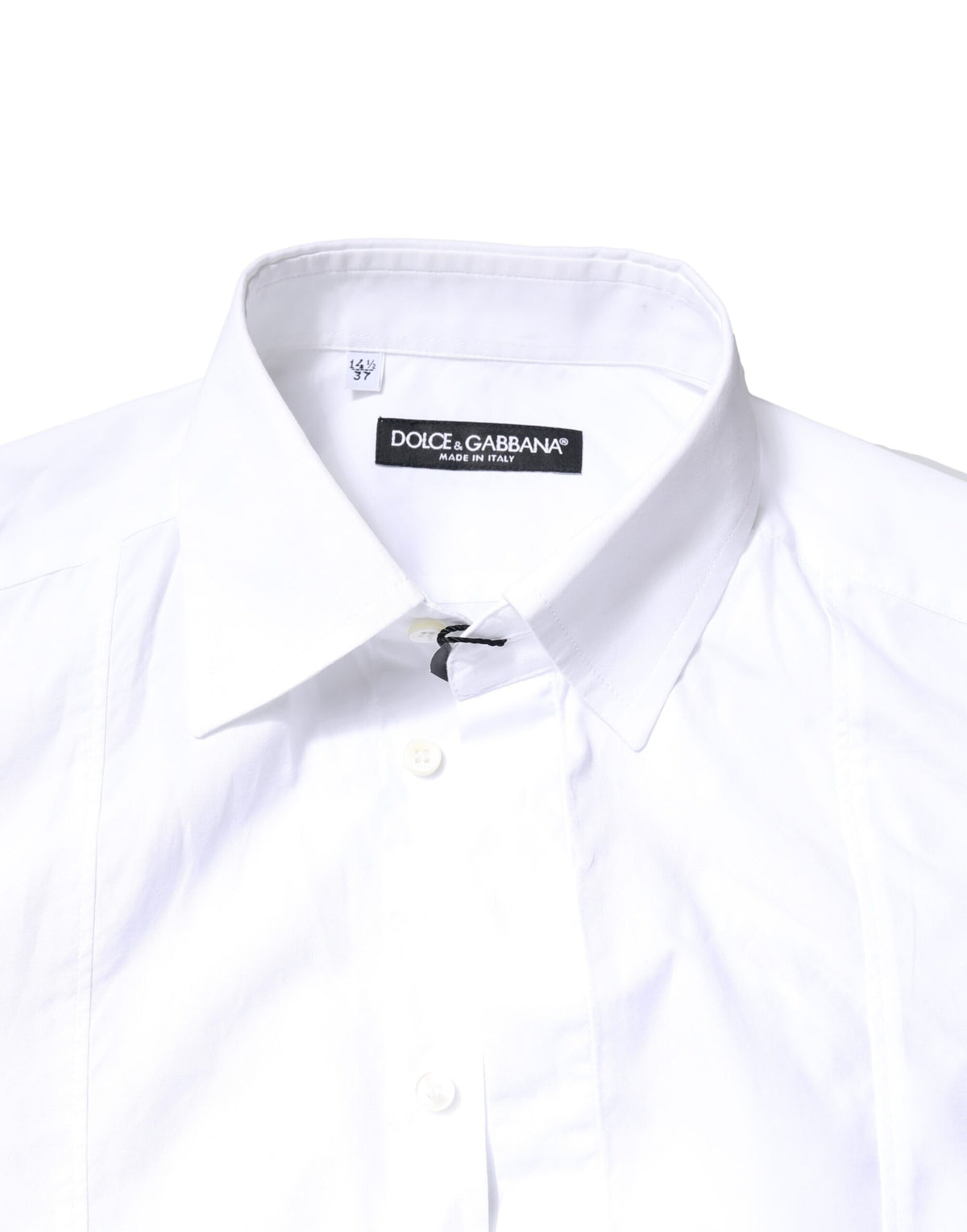 Chemise de cérémonie à manches longues en coton blanc de Dolce &amp; Gabbana