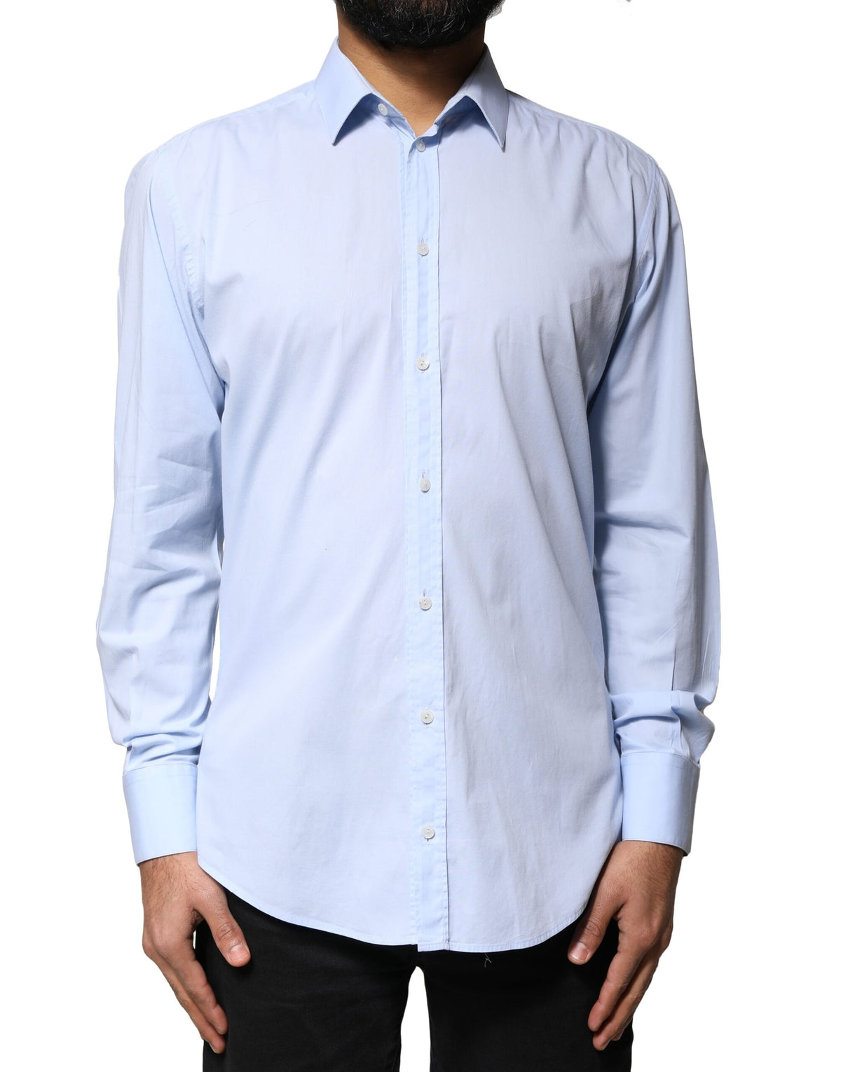 Chemise habillée MARTINI en coton bleu clair de Dolce &amp; Gabbana