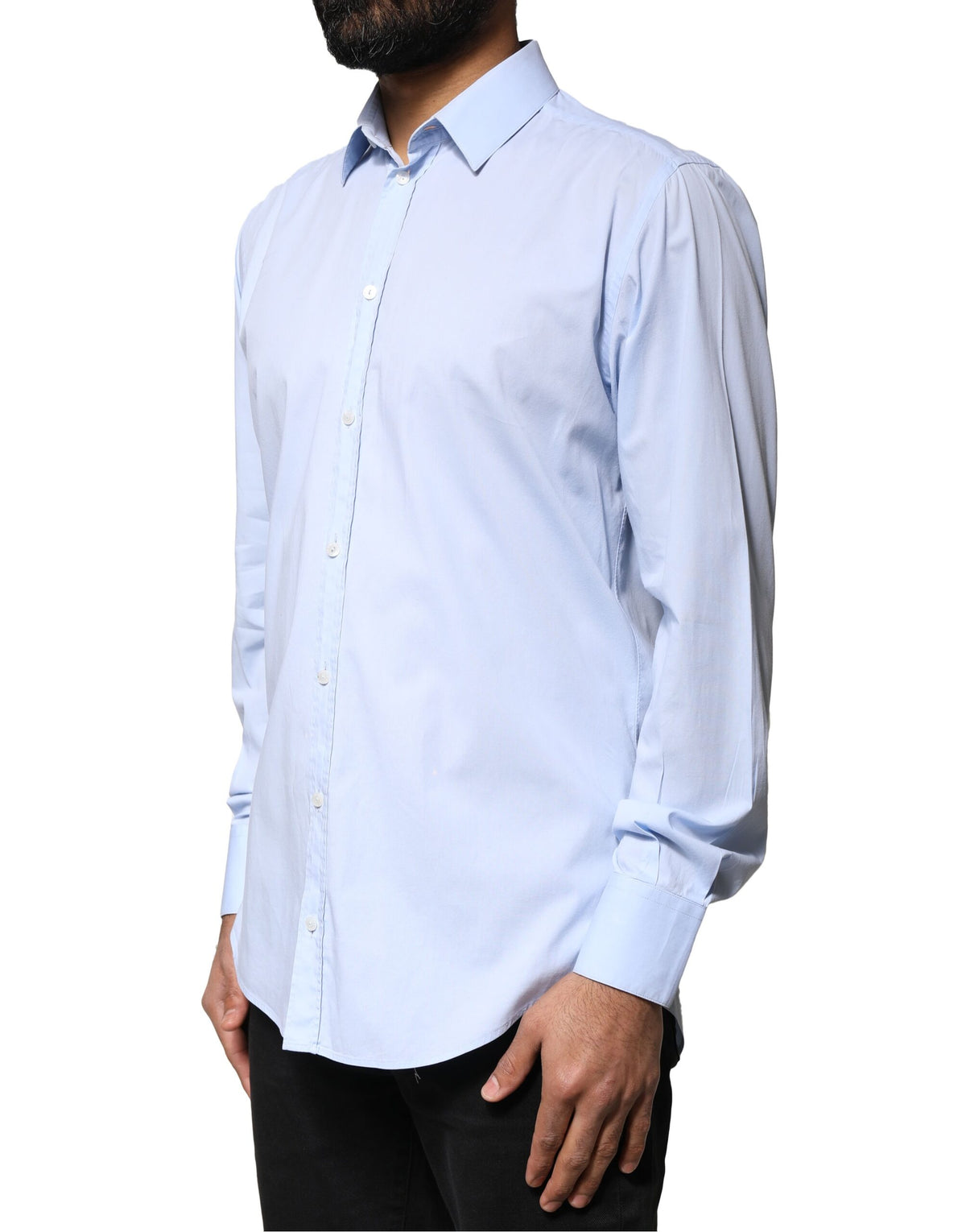 Chemise habillée MARTINI en coton bleu clair de Dolce &amp; Gabbana
