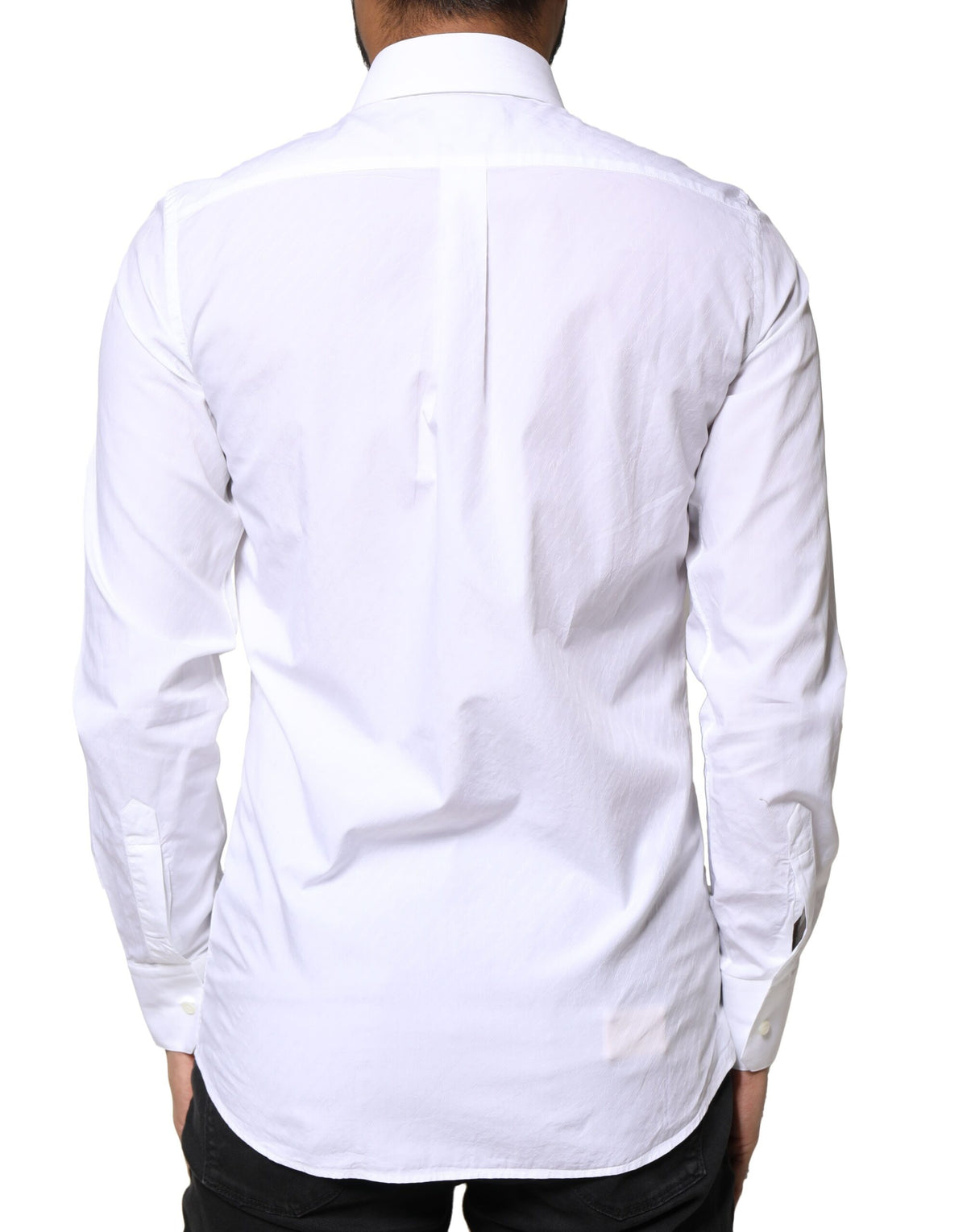Chemise de ville pour homme Dolce &amp; Gabbana en coton blanc, modèle MARTINI.