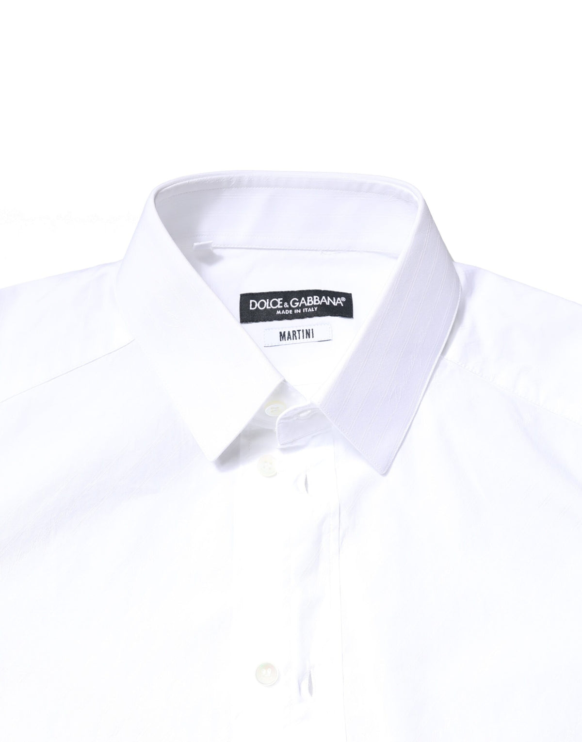 Chemise de ville pour homme Dolce &amp; Gabbana en coton blanc, modèle MARTINI.